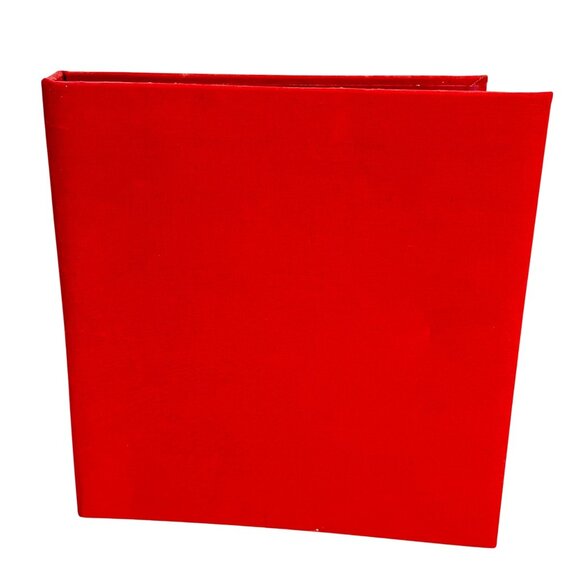 Stampin' Up! Retired Red Fabric 8.5x11" Scrapbook Album & Sample Pages - Picture 3 of 8